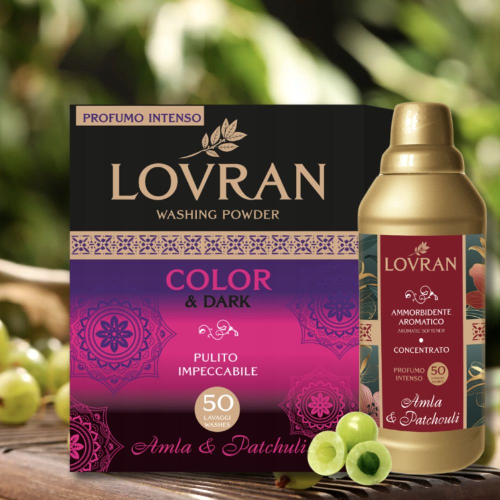 LOVRAN COLOR & DARK Proszek do Prania Kolorów i Czarnego 2,5kg 50prań Amla - obrazek 3