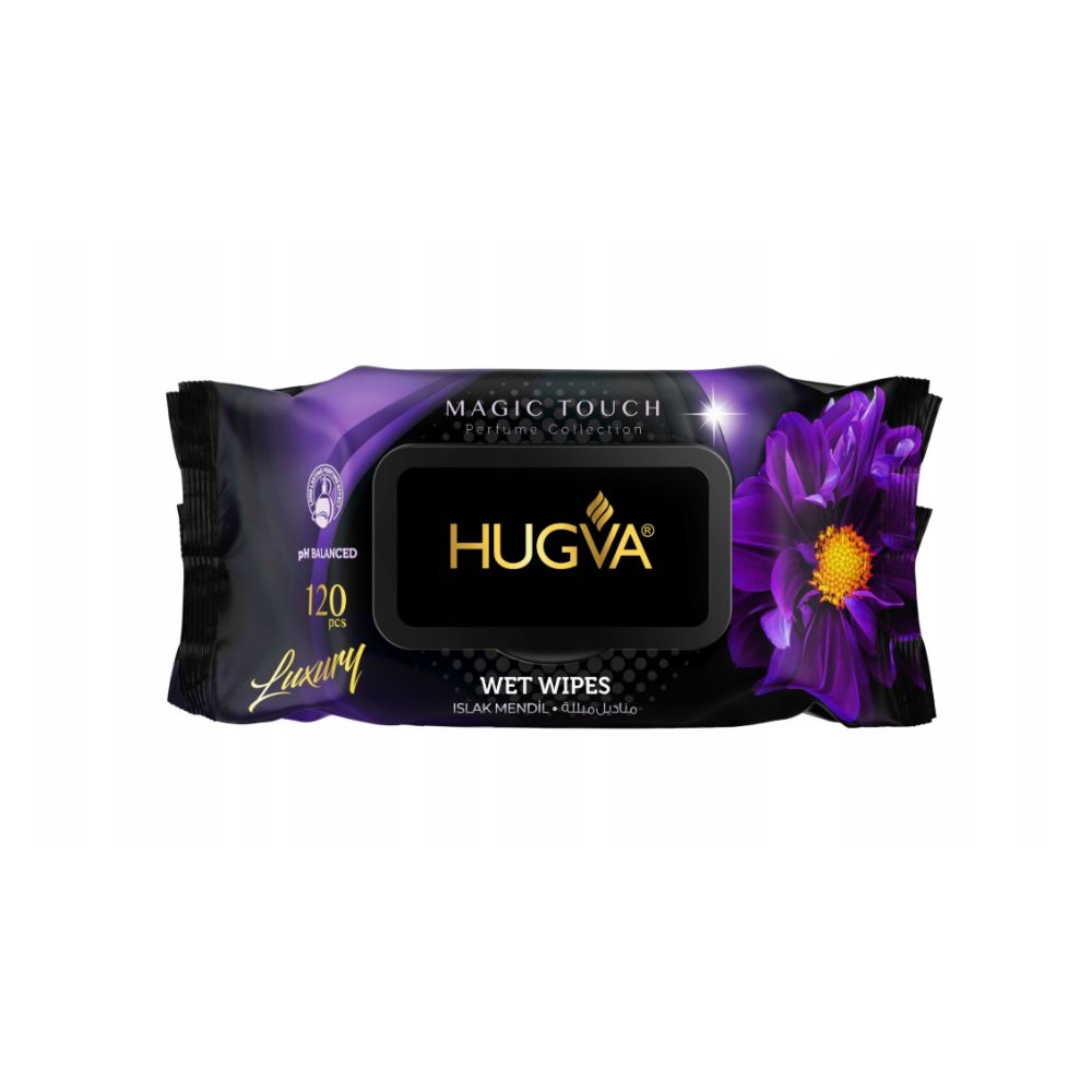 CHUSTECZKI Luxury perfumowane nawilżane HUGVA 120 szt.
