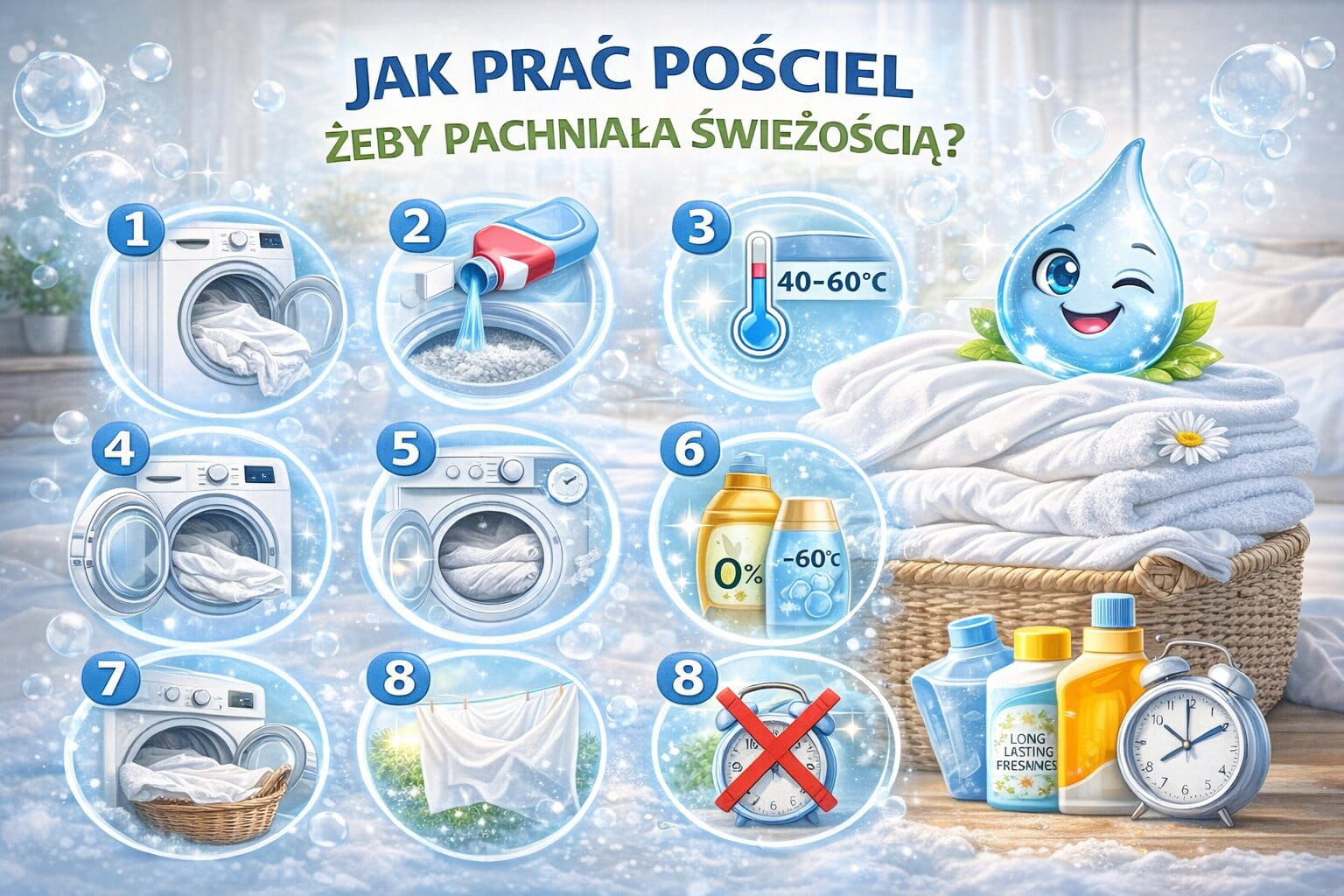 Jak prać pościel żeby pachniała świeżością?