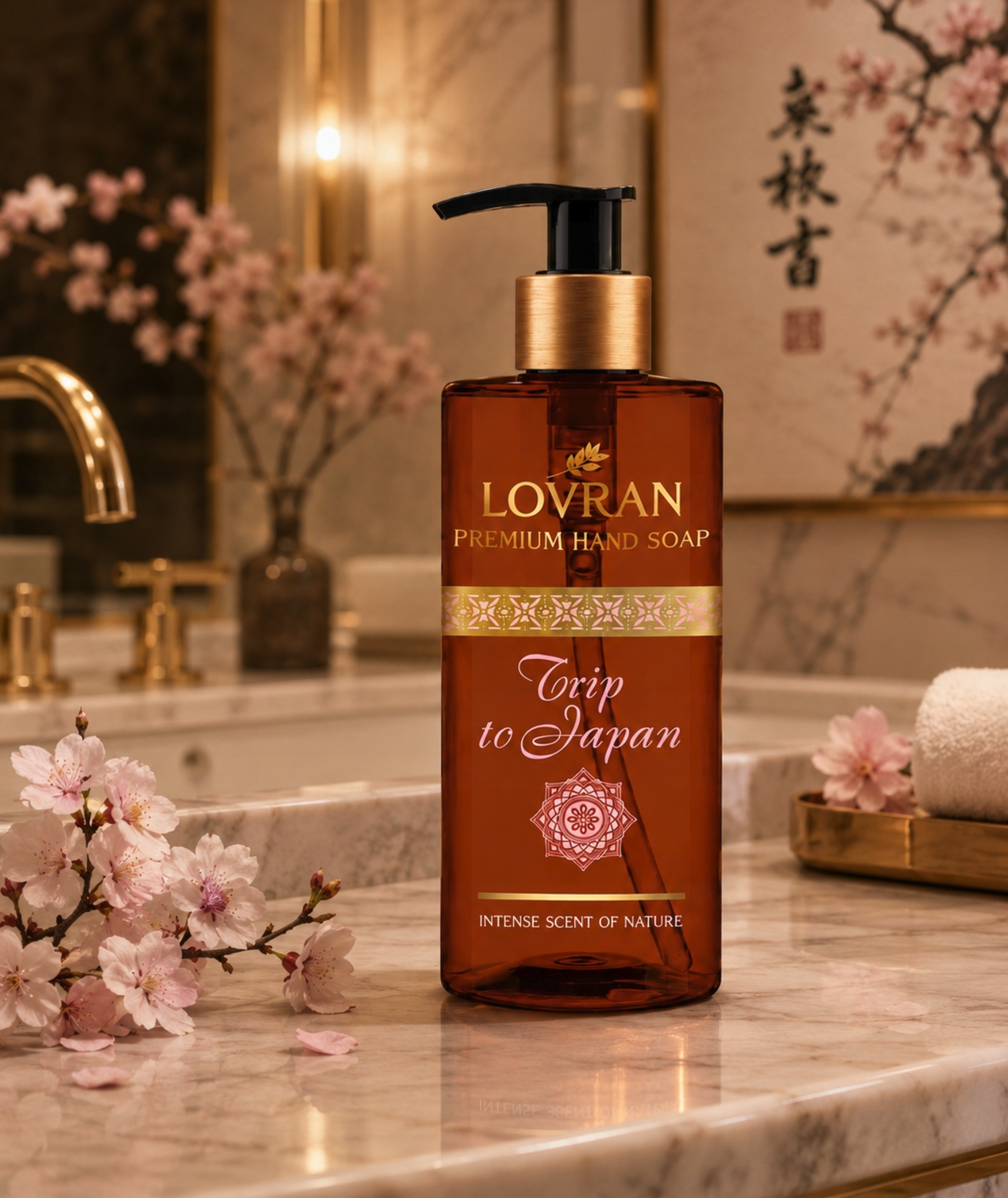 LOVRAN MYDŁO DO RĄK W PŁYNIE 300ML PREMIUM ZAPACHOWE TRIP OF JAPAN - obrazek 4