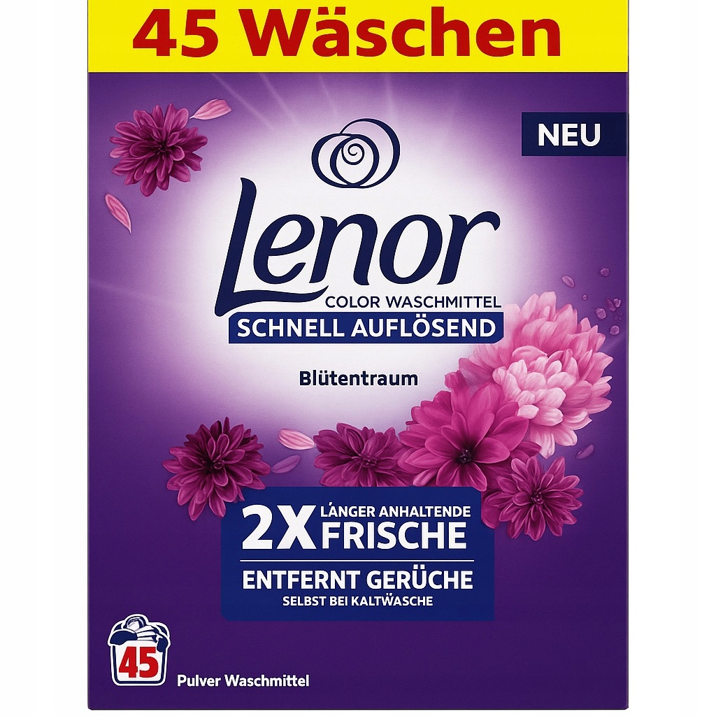 Lenor Color Blütentraum proszek do prania kwiatowy sen 45p 2,475 kg Niemcy