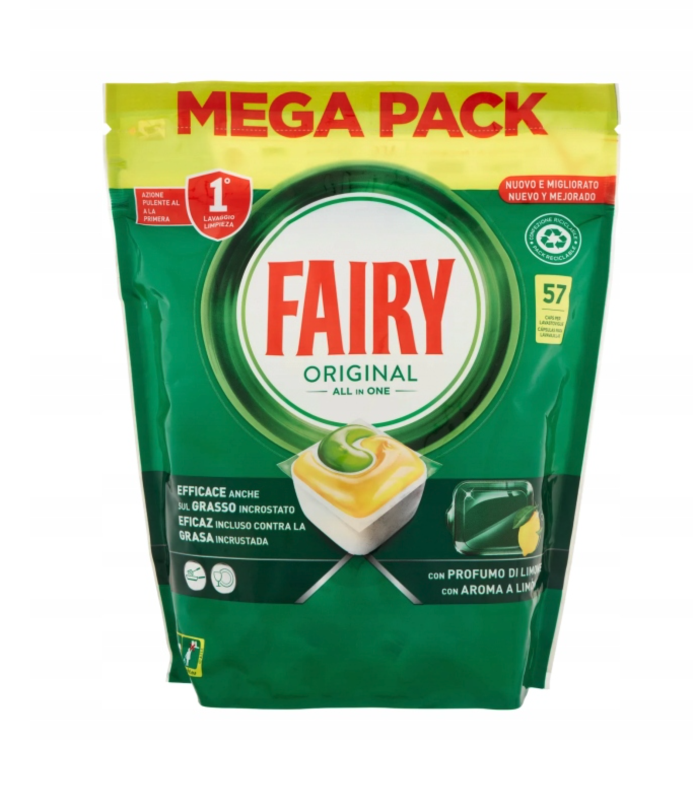 TABLETKI DO ZMYWARKI FAIRY ORIGINAL All in One 57 TABLETEK